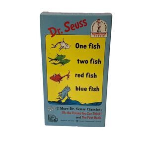 Dr. Seuss One Fish Two Fish Red Fish Blue Fish VHS video tape 1989